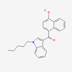 molecular formula C24H23NO2 B592962 (4-hydroxynaphthalen-1-yl)-(1-pentylindol-3-yl)methanone CAS No. 1393345-76-0