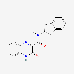 molecular formula C19H17N3O2 B5929630 N-(2,3-dihydro-1H-inden-2-yl)-N-methyl-3-oxo-3,4-dihydroquinoxaline-2-carboxamide 