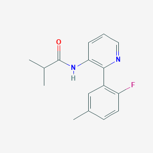 molecular formula C16H17FN2O B5929693 N-[2-(2-fluoro-5-methylphenyl)pyridin-3-yl]-2-methylpropanamide 