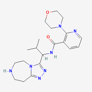molecular formula C20H29N7O2 B5929740 N-[2-methyl-1-(6,7,8,9-tetrahydro-5H-[1,2,4]triazolo[4,3-d][1,4]diazepin-3-yl)propyl]-2-morpholin-4-ylnicotinamide 