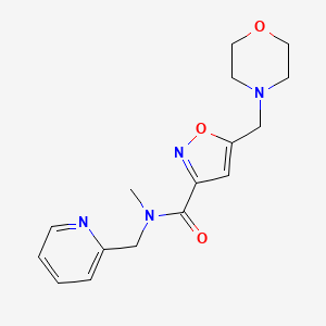 molecular formula C16H20N4O3 B5929743 N-methyl-5-(morpholin-4-ylmethyl)-N-(pyridin-2-ylmethyl)isoxazole-3-carboxamide 