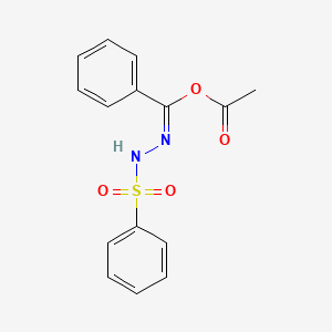 alpha-[2-(Phenylsulfonyl)hydrazono]benzenemethanol acetate