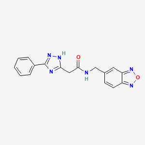 molecular formula C17H14N6O2 B5929751 N-(2,1,3-benzoxadiazol-5-ylmethyl)-2-(3-phenyl-1H-1,2,4-triazol-5-yl)acetamide 