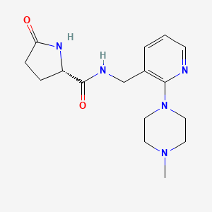molecular formula C16H23N5O2 B5929792 N-{[2-(4-methylpiperazin-1-yl)pyridin-3-yl]methyl}-5-oxo-L-prolinamide 