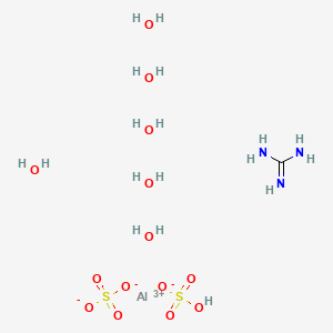 molecular formula CH18AlN3O14S2 B592990 Guanidine aluminum sulfate hexahydrate CAS No. 10199-21-0