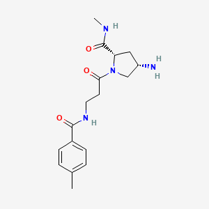 molecular formula C17H24N4O3 B5929931 N-(4-methylbenzoyl)-beta-alanyl-(4S)-4-amino-N-methyl-L-prolinamide 