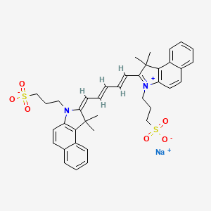 sodium;3-[(2E)-2-[(2E,4E)-5-[1,1-dimethyl-3-(3-sulfonatopropyl)benzo[e]indol-3-ium-2-yl]penta-2,4-dienylidene]-1,1-dimethylbenzo[e]indol-3-yl]propane-1-sulfonate