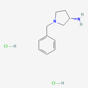 molecular formula C11H18Cl2N2 B593003 (S)-1-benzylpyrrolidin-3-amine dihydrochloride CAS No. 131852-54-5