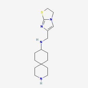 molecular formula C16H26N4S B5930115 N-(2,3-dihydroimidazo[2,1-b][1,3]thiazol-6-ylmethyl)-3-azaspiro[5.5]undecan-9-amine 