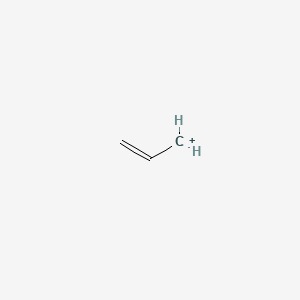 molecular formula C3H5+ B593020 prop-1-ene CAS No. 1724-44-3