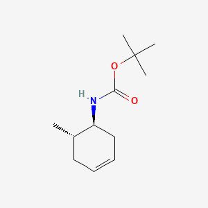 molecular formula C12H21NO2 B593028 tert-butyl N-[(1S,6S)-6-methylcyclohex-3-en-1-yl]carbamate CAS No. 135262-83-8