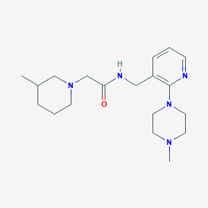 molecular formula C19H31N5O B5930281 N-{[2-(4-methylpiperazin-1-yl)pyridin-3-yl]methyl}-2-(3-methylpiperidin-1-yl)acetamide 