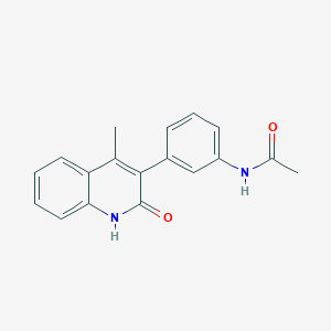 molecular formula C18H16N2O2 B5930381 N-[3-(4-methyl-2-oxo-1,2-dihydroquinolin-3-yl)phenyl]acetamide 