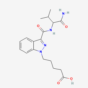 molecular formula C18H24N4O4 B593039 AB-PINACA pentanoic acid metabolite CAS No. 1879029-93-2