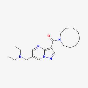 molecular formula C20H31N5O B5930429 N-{[3-(azonan-1-ylcarbonyl)pyrazolo[1,5-a]pyrimidin-6-yl]methyl}-N-ethylethanamine 
