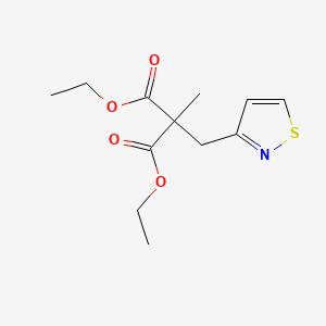 molecular formula C12H17NO4S B593045 Malonic acid,(3-isothiazolylmethyl)methyl-,diethyl ester CAS No. 1710-73-2