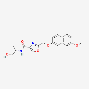 molecular formula C19H20N2O5 B5930495 N-[(1S)-2-hydroxy-1-methylethyl]-2-{[(7-methoxy-2-naphthyl)oxy]methyl}-1,3-oxazole-4-carboxamide 