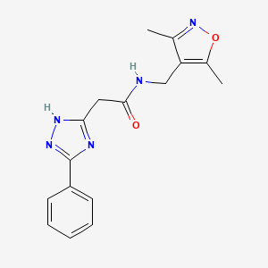 molecular formula C16H17N5O2 B5930503 N-[(3,5-dimethylisoxazol-4-yl)methyl]-2-(3-phenyl-1H-1,2,4-triazol-5-yl)acetamide 