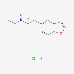 molecular formula C13H18ClNO B593055 1-(Benzofuran-5-yl)-N-ethylpropan-2-amine hydrochloride CAS No. 1823776-22-2