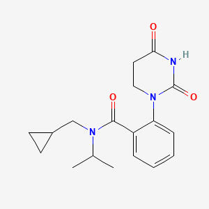 molecular formula C18H23N3O3 B5930596 N-(cyclopropylmethyl)-2-(2,4-dioxotetrahydropyrimidin-1(2H)-yl)-N-isopropylbenzamide 