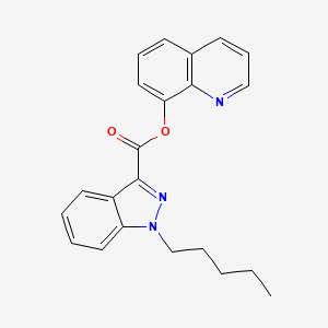 molecular formula C22H21N3O2 B593062 8-Quinolyl 1-pentylindazole-3-carboxylate CAS No. 1445579-61-2