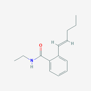 molecular formula C14H19NO B5930685 N-ethyl-2-[(1E)-pent-1-en-1-yl]benzamide 