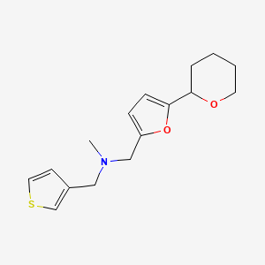 molecular formula C16H21NO2S B5930693 N-methyl-1-[5-(tetrahydro-2H-pyran-2-yl)-2-furyl]-N-(3-thienylmethyl)methanamine 
