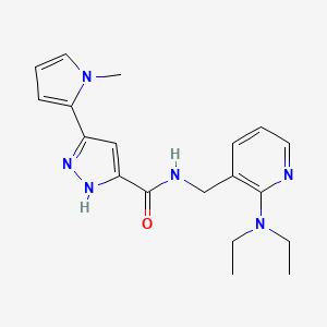 molecular formula C19H24N6O B5930709 N-[[2-(diethylamino)pyridin-3-yl]methyl]-3-(1-methylpyrrol-2-yl)-1H-pyrazole-5-carboxamide 