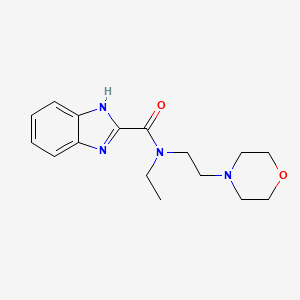 molecular formula C16H22N4O2 B5930772 N-ethyl-N-(2-morpholin-4-ylethyl)-1H-benzimidazole-2-carboxamide 