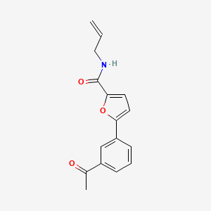 molecular formula C16H15NO3 B5930822 5-(3-acetylphenyl)-N-allyl-2-furamide 