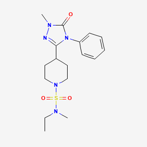 molecular formula C17H25N5O3S B5930961 N-ethyl-N-methyl-4-(1-methyl-5-oxo-4-phenyl-4,5-dihydro-1H-1,2,4-triazol-3-yl)piperidine-1-sulfonamide 