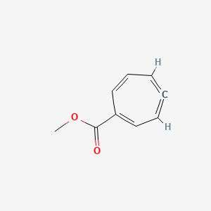 molecular formula C9H8O2 B593099 Methyl cyclohepta-1,3,4,6-tetraene-1-carboxylate CAS No. 125587-47-5