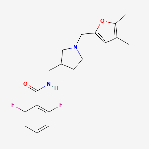 molecular formula C19H22F2N2O2 B5931138 N-({1-[(4,5-dimethyl-2-furyl)methyl]pyrrolidin-3-yl}methyl)-2,6-difluorobenzamide 