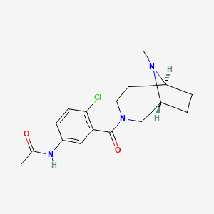 molecular formula C17H22ClN3O2 B5931195 N-[4-chloro-3-[(1R,6S)-9-methyl-3,9-diazabicyclo[4.2.1]nonane-3-carbonyl]phenyl]acetamide 