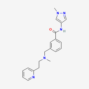 molecular formula C20H23N5O B5931209 N-(1-methyl-1H-pyrazol-4-yl)-3-{[methyl(2-pyridin-2-ylethyl)amino]methyl}benzamide 
