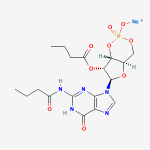 molecular formula C18H23N5NaO9P B593122 N2,2'-O-Dibutyrylguanosine 3' CAS No. 51116-00-8