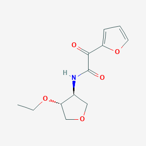 molecular formula C12H15NO5 B5931251 N-[(3S,4R)-4-ethoxyoxolan-3-yl]-2-(furan-2-yl)-2-oxoacetamide 