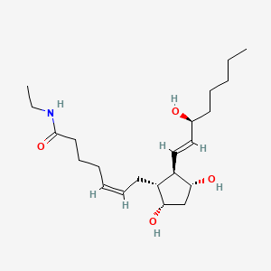 molecular formula C22H39NO4 B593127 N-Ethyl-9alpha, 11alpha, 15S-trihydroxy-prosta-5Z, 13E-dien-1-amide 