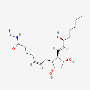 molecular formula C22H39NO4 B593127 N-Ethyl-9alpha, 11alpha, 15S-trihydroxy-prosta-5Z, 13E-dien-1-amide CAS No. 54130-36-8