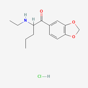 molecular formula C14H20ClNO3 B593131 1-(1,3-Benzodioxol-5-yl)-2-(ethylamino)pentan-1-one;hydrochloride CAS No. 17763-02-9