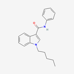 molecular formula C23H22N2O2 B593138 N-Phenyl-1-pentyl-1H-indole-3-carboxamide CAS No. 1430634-87-9