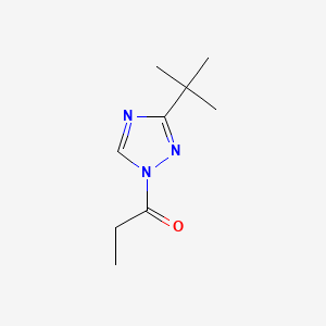 molecular formula C9H15N3O B593141 1-Propionyl-3-tert-butyl-1H-1,2,4-triazole CAS No. 132408-63-0
