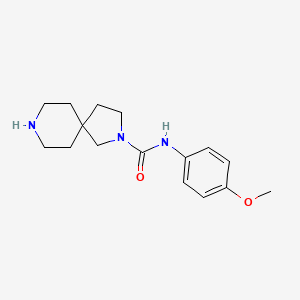 molecular formula C16H23N3O2 B5931415 N-(4-methoxyphenyl)-2,8-diazaspiro[4.5]decane-2-carboxamide 