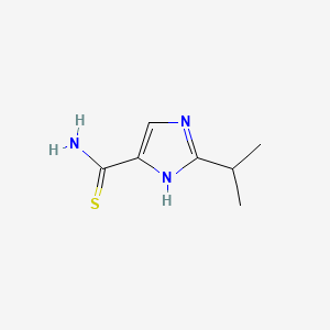 molecular formula C7H11N3S B593144 2-Isopropyl-1H-imidazole-4-carbothioamide CAS No. 136388-14-2