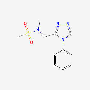 molecular formula C11H14N4O2S B5931445 N-methyl-N-[(4-phenyl-4H-1,2,4-triazol-3-yl)methyl]methanesulfonamide 