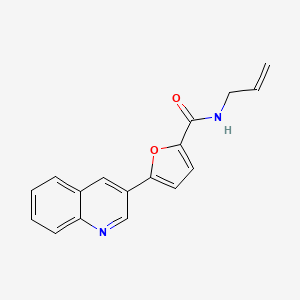 molecular formula C17H14N2O2 B5931477 N-allyl-5-quinolin-3-yl-2-furamide 