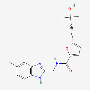 molecular formula C20H21N3O3 B5931486 N-[(4,5-dimethyl-1H-benzimidazol-2-yl)methyl]-5-(3-hydroxy-3-methylbut-1-yn-1-yl)-2-furamide 