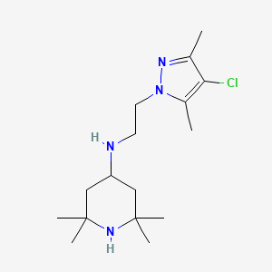 molecular formula C16H29ClN4 B5931556 N-[2-(4-chloro-3,5-dimethyl-1H-pyrazol-1-yl)ethyl]-2,2,6,6-tetramethylpiperidin-4-amine 