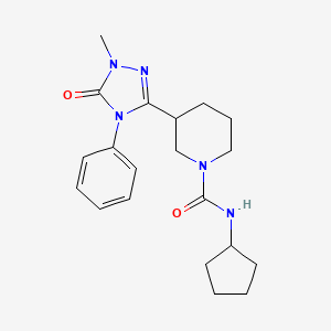 molecular formula C20H27N5O2 B5931567 N-cyclopentyl-3-(1-methyl-5-oxo-4-phenyl-4,5-dihydro-1H-1,2,4-triazol-3-yl)piperidine-1-carboxamide 