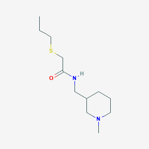 molecular formula C12H24N2OS B5931718 N-[(1-methylpiperidin-3-yl)methyl]-2-(propylthio)acetamide 